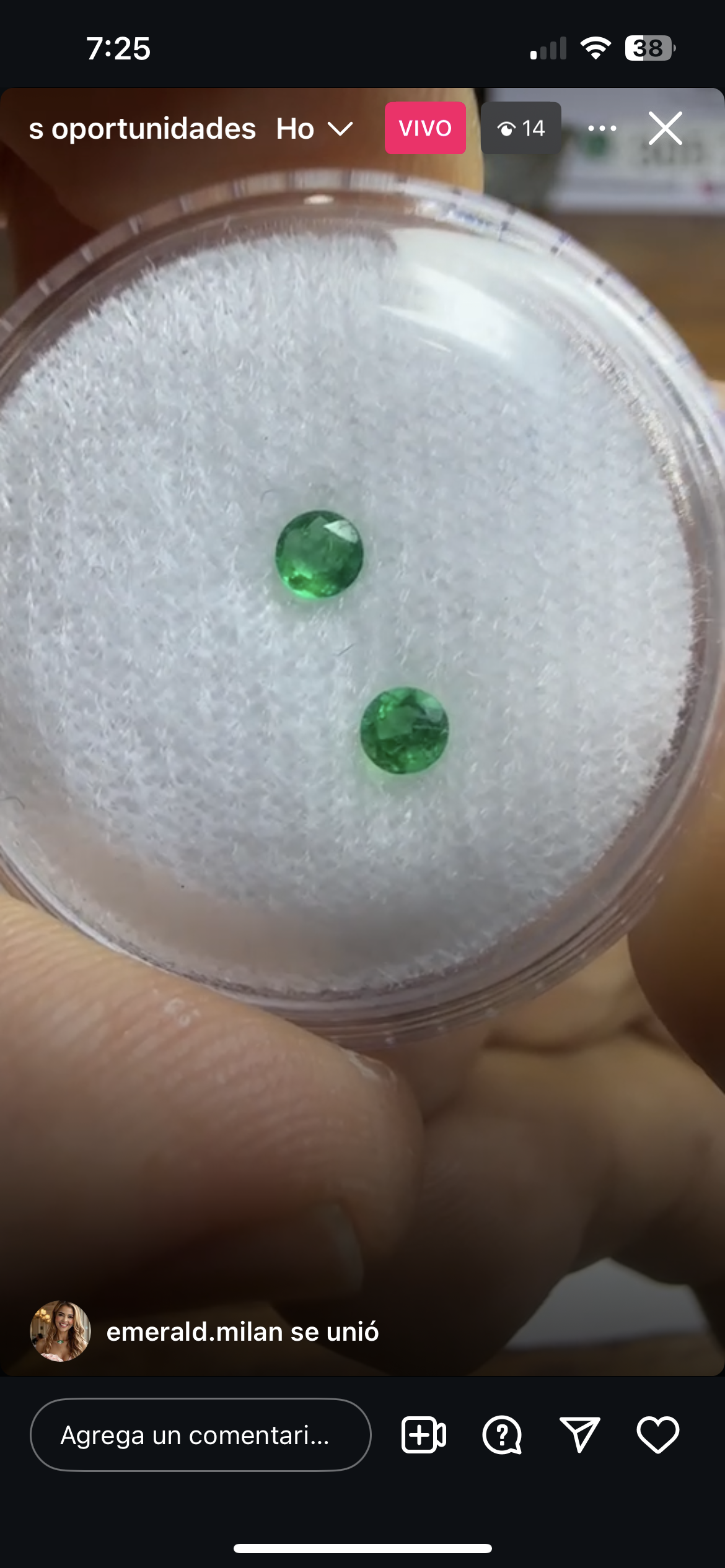 Esmeraldas para topos sueltas